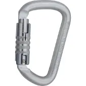 C.A.M.P. - Steel D - Stalen karabiner grijs/zwart