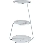 En.casa Bijzettafel Sipoo 74x46x37cm marmer wit