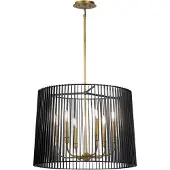 Kichler LED Kroonluchter | 6X E14 Max 60W | Dimbaar | Black & Natural Brass