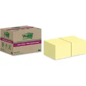 Post-It super sticky notes gerecycleerd geel 76 x 76 mm (12 stuks)