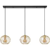Lucide DANZA - Hanglamp - 3xE27 - Mat Goud / Messing
