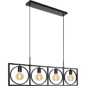 Lucide SUUS - Hanglamp - 4xE27 - Zwart