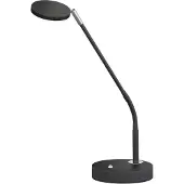 FH Lighting LED-tafellamp Lunia, dimbaar, zwart, Werkkamer / Kantoor, metaal, Modern, LED tafellamp