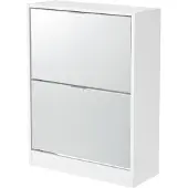 En.casa Schoenenkast Kragerø met spiegels 80x60x24 cm wit