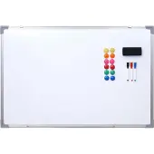 MCW Whiteboard -C84, magnetisch memobord prikbord, incl. accessoires ~ 90x60cm