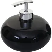MCW 5-delige badkamerset -C72, WC-set badkameraccessoires, keramiek ~ zwart