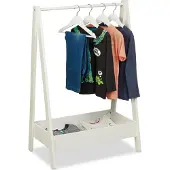 Relaxdays kinderkledingrek - garderobestandaard met plank - kinderkamer - kledingstandaard