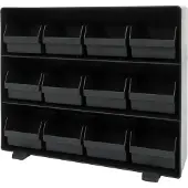 MCW Theezakjeshouder -M10, theedoos opbergdoos, theeopslag, 12 uitneembare vakken, 30x33x8cm zwart