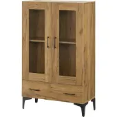 En.casa Vitrinekast Søndersø 115x70x31 cm eikenkleurig []