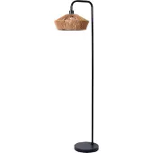 Lucide Vloerlamp Yunkai zwart met rotan