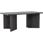 Ebuy24 Bassholmen eetkamertafel 90x180 cm zwart.