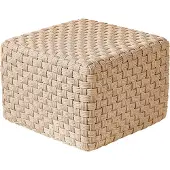 Beliani NALLI - Buitenpoef - Lichtbeige - Synthetisch materiaal