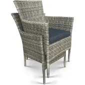 WGXL Collection Stapelstoel Venice - Wicker - Grijs -