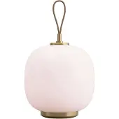Louis Poulsen VL 45 radiohus portable lamp brass/glossy pale rose glass - 5744171724