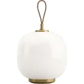 Louis Poulsen Vl 45 Radiohus Tafellamp Draagbaar Messing / Glossy - Draagbare lampen Mondgeblazen Opaalglas White - 5744171711