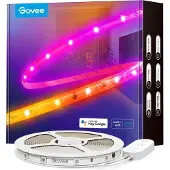 Govee RGBIC Wi-Fi + Bluetooth LED-strips met beschermende coating, slimme lichtstrips, Wi-Fi/Bluetooth, wit, 802.11b, 802.11g, Wi-Fi 4 (802.11n), LED, kunststof