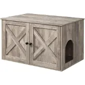 Feandrea Kattenbak met deurtjes, Greige / 53T x 80B cm