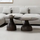 Giga Meubel Salontafel Joji Walnoot Ø60cm
