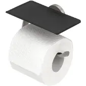 Tiger Noon - Wc rolhouder met planchet - Toiletrolhouder - Zonder boren - Boren of lijmen - RVS geborsteld