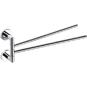 Sapho Dubbele Handdoekhouder X-Round Draaibaar 45 cm Chroom