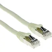 ACT FB6000 SFTP CAT6A Patchkabel Snagless Ivoor - 50 cm