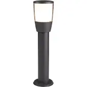 Searchlight Tucson buitenlamp op paal - Grijs metaal en polycarbonaat