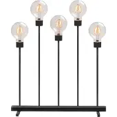 Konstsmide LED Kandelaar | 3,5W Extra Warmwit 24V | 5 Lichtpunten, Matzwart, Dimbaar | 45x54cm | Alleen Binnen, Zwarte Kabel