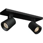 Boss & Wessing Opbouwspot BWS Merga 2 11.2x9x30.5cm 2-Lichts Zwart
