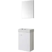 Sanico Mira fonteinmeubel 40x22 hoogglans wit incl. spiegel