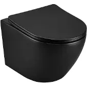 Delivo Star hangtoilet met softclose zitting mat zwart