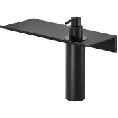 Geesa Planchet met zeepdispenser Leev 40 cm 200 ml Zwart