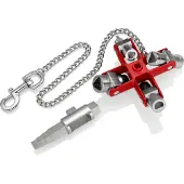 Knipex 00 11 06 V01 Schakelkastsleutel met 9 profielen - vlakken-vierkant