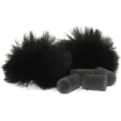 Rycote Furry Lavalier Windjammer Zwart (2 stuks)
