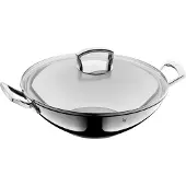 WMF Wokpan - Ø 36 cm - RVS - Met Deksel - Inductie - Geschikt voor Grote Porties
