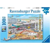 Ravensburger puzzel Bouwen op het vliegveld - legpuzzel - 100 stukjes