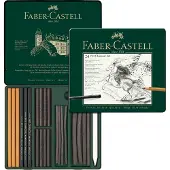 Faber-Castell houtskoolset - Pitt Monochrome 24-delig - FC-112978