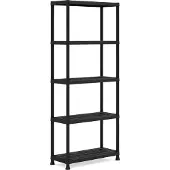 Keter Plus shelf 75/5 - Opbergrek - 5 Planken - 75x32x176 cm - Zwart