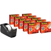 Scotch Plakband Crystal 600 19mmx33m transparant + gratis C60 houder