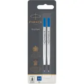 Parker rollerbalpen - medium punt - blauwe QUINK inkt - 2 stuks