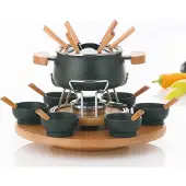 kela Fondueset Natura met Carrousel voor 6 Personen Zwart