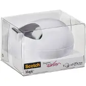 Scotch Tape Dispenser Design Keivormig by Karim Rashid, Wit + 1 Rol Magic Tape 19 mm x 7,5 m