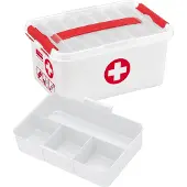 Sunware Q-line first aid box 6 liter met inzet wit/transp/rood |