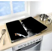 Wenko Afdekplaat Universal Black 30 X 52 Cm Zwart 2 Stuks