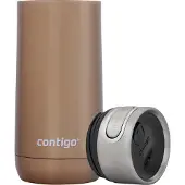 CONTIGO Luxe Autoseal thermosbeker, roestvrijstalen beker-to-go, isoleerfles, lekvrij, koffiebeker-to-go, vaatwasserbestendig, isoleerbeker met Easy-Clean-deksel, BPA-vrij, 360 ml | White Zinfandel