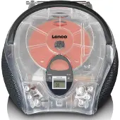 Lenco SCD-24TR - Draagbare stereo FM radio met CD-speler - Transparant