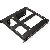 Roline montage adapter, 3,5 inch frame voor 2x 2,5 HDD/SSD, metaal, zwart