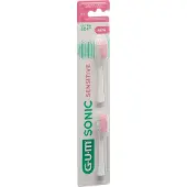 Gum Sonic Sensitive Wit Opzetborstels - 2 stuks
