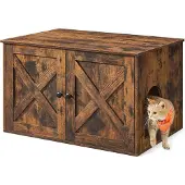 Feandrea Kattenbak met deurtjes, Vintage bruin / 53T x 80B cm
