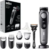 Braun Baardtrimmer BT9420, Afwasbaar, Batterij, Zwart, Grijs
