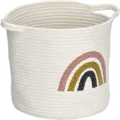 Zeller 14481, Opbergmandje, Meerkleurig, Wit, Vrijstaand, Jongen/meisje, Afbeelding, Rond